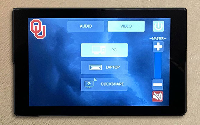 AV console showing different options